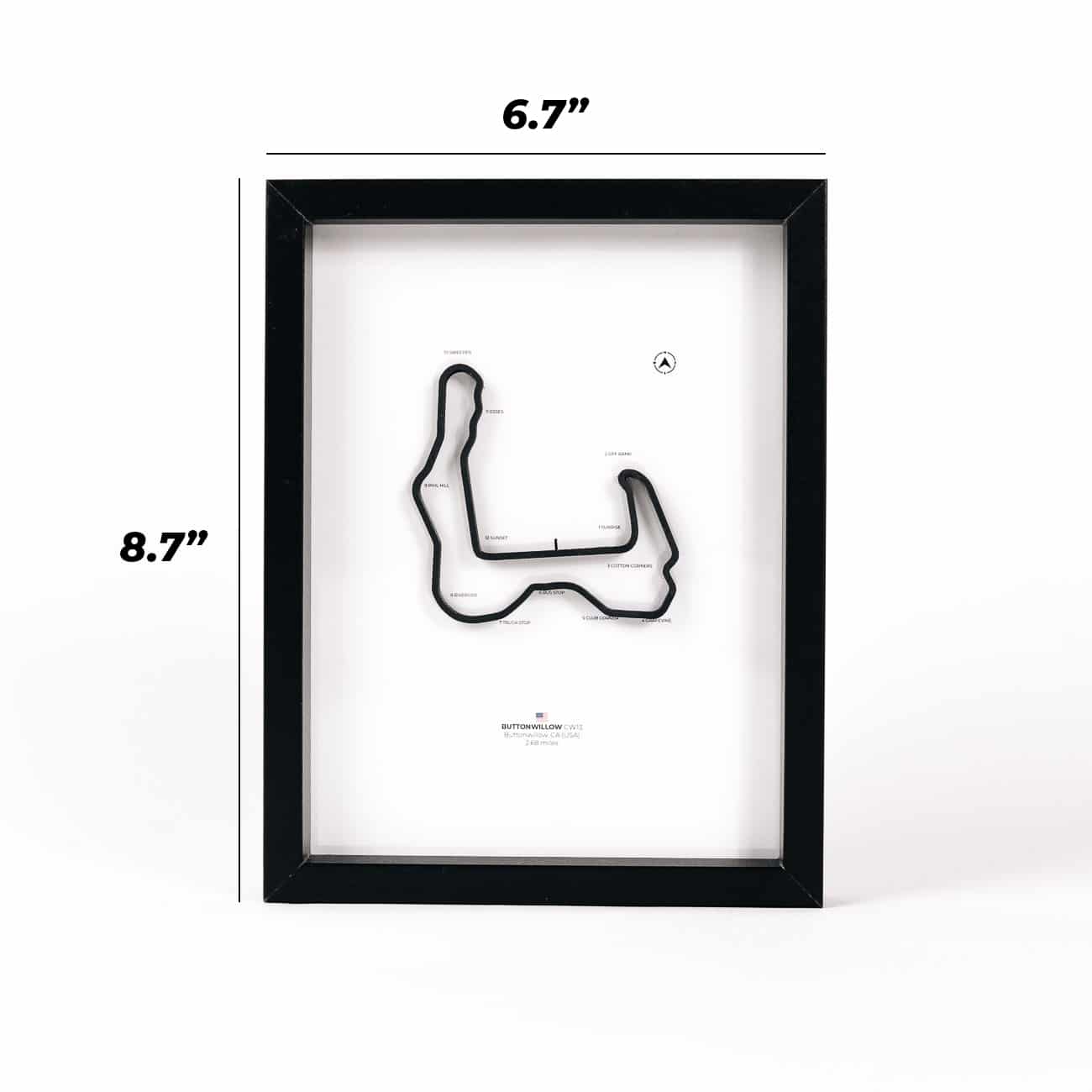 3D Race Track Wall Art Sculptures - Buttonwillow CW13